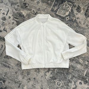 White lulu bomber jacket